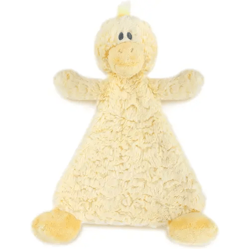 DEMDACO Daddles Duck Pale Yellow Children's Plush Rattle Blankie