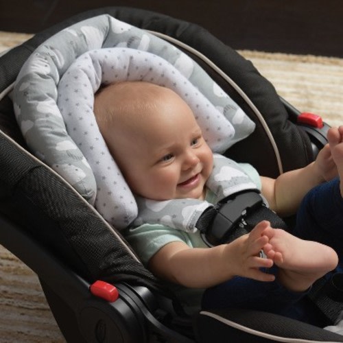 GO by Goldbug Clouds Duo Car Seat Head Support and Strap Set