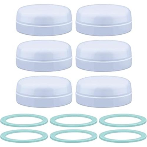 Maymom Travel Bottle Caps Compatible with Avent Bottle; Cap Replace Avent Natural Bottle Screw Ring n Sealing Disc; Fit Avent Anti-Colic Polypropylene, Glass Bottle, Avent PP, Bottle Lids Replacement