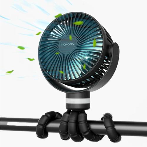 USB Rechargeable Handheld Cooling Fan for Travel - Black