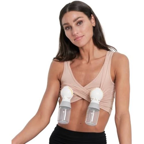 Larken Hands Free Pumping Bra for Breastfeeding | Breast Pump - Maternity Bras for Pregnancy, Pumping & Nursing Bra in One