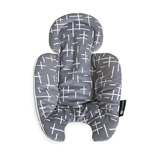 4moms RockaRoo and MamaRoo Infant Insert, Machine Washable, Soft, Plush Fabric, Reversible Design, Dark Grey