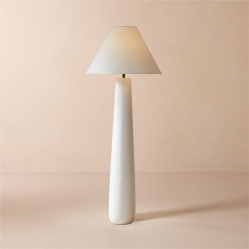 Polar White Cement Floor Lamp
