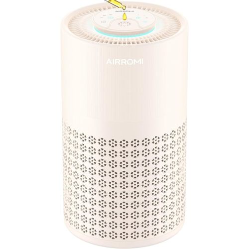 AIRROMI Air Purifier for Bedroom with A2001 Creamy Beige