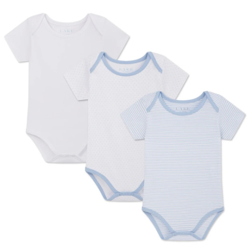 LAKE | Baby | Pima Cotton Pajamas | French Blue Baby Bodysuit Bundle
