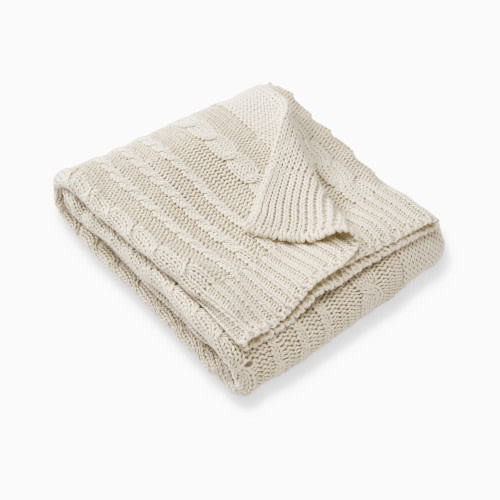 Burt's Bees Baby Organic Cable Knit Stroller Blanket - Oat
