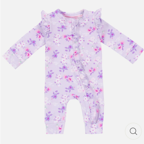 Floral Frill Zip Romper - Layla