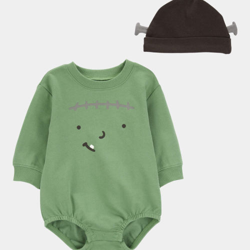 Green/Black Baby 2-Piece Halloween Frankenstein Outfit Set | Carter’s Oshkosh Canada