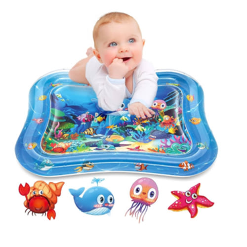 Infinno Inflatable Tummy Time Mat Premium Baby Water Play Mat for Infants and Toddlers Baby Toys for 3 to 24 Months, Strengthen Your Baby's Muscles, Portable
