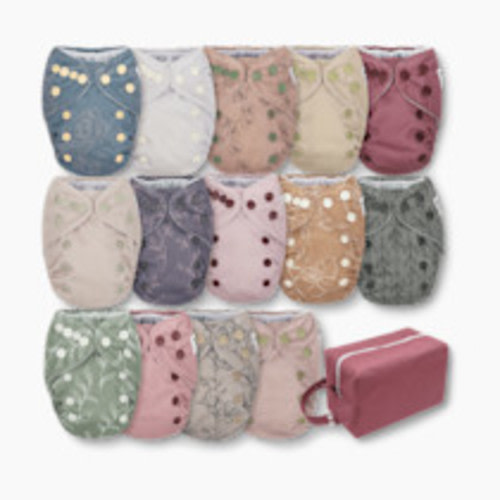 Nora's Nursery Newborn Cloth Diapers (14 pack) - Blushing Blooms