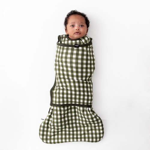 Sleep Bag Swaddler in Gingham Fir 1.0