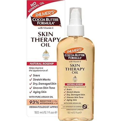 Palmer's Cocoa Butter Formula Skin Therapy Moisturizing Body Oil with Vitamin E, Rosehip Fragrance, 5.1 Ounces