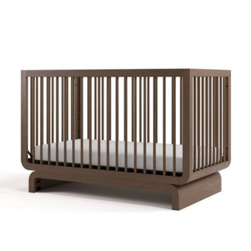 Storkcraft Santorini 5-In-1 Convertible Crib with Toddler Guardrail - Driftwood