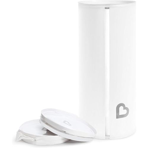 Munchkin® Toss™ Portable Disposable Diaper Pail, Holds up to 90 Newborn Diapers, 3 Pack, White
