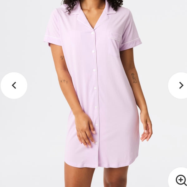&me Women's Short Sleeve Modal Blend Nightie - Orchid Bloom - Size 12