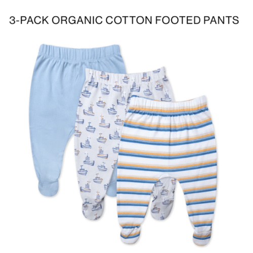 3-Pack Organic Cotton Footed Pants | Honest Baby Clothing