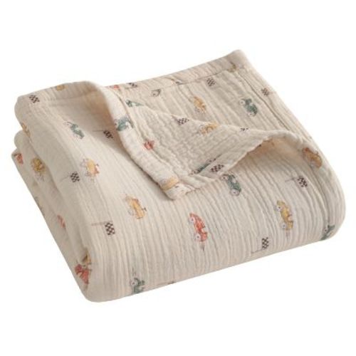 4-Layer Muslin Cotton Toddler Blanket, Soft & Skin-Friendly Swaddle Blanket for Nursery & Crib - NTBAY