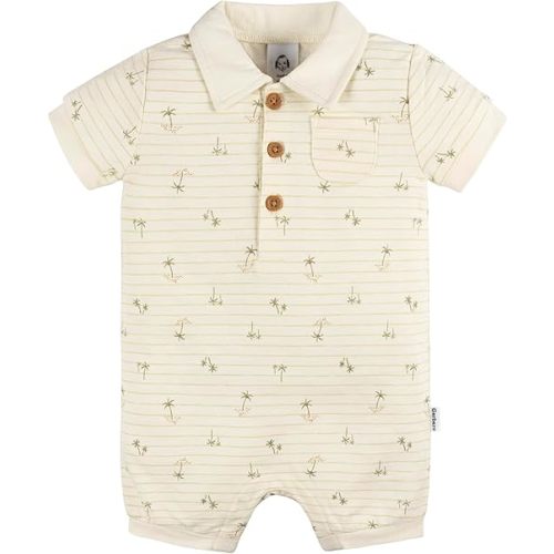 Gerber Baby Boys' Cotton Polo Romper