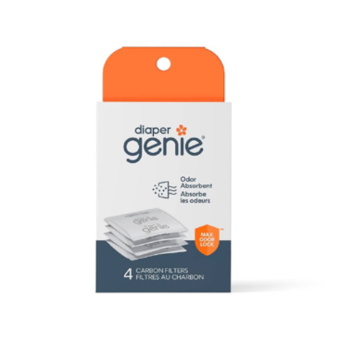 Diaper Genie Carbon Filter (4-Pack) | Diaper Pail Odor Eliminator & Deodorizer | Compatible with the Diaper Genie Complete and Expressions Pail
