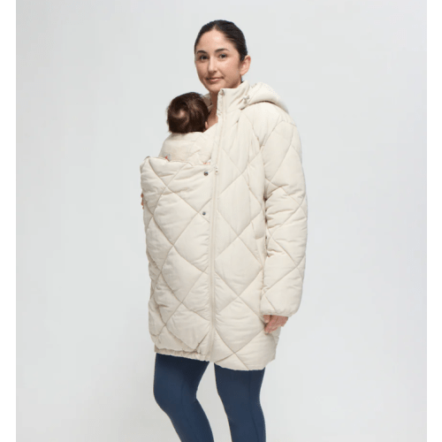 Grow With You Maternity Hooded Long Parka Jacket With Removable Babywearing Cocoon Insert