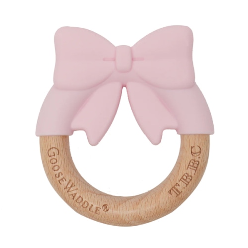 The Beaufort Bonnet Company Pink Bow Teether - Default Title - Goosewaddle® | Newborn Baby Blankets Toys Teethers Bibs & More