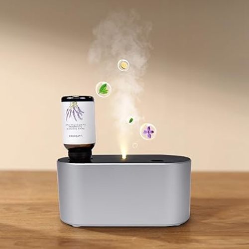 Waterless Diffuser for Home Essential Oil Diffuser, Aromatherapy Diffuser, Portable Scent Diffusers, 3 Mist Modes, Cycle Start for Bedroom, Office Studio 160 sq. ft Silver