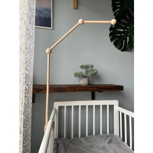 Baby mobile arm, Wooden baby mobile holder, Crib baby mobile attachment, Nursery mobile stand
