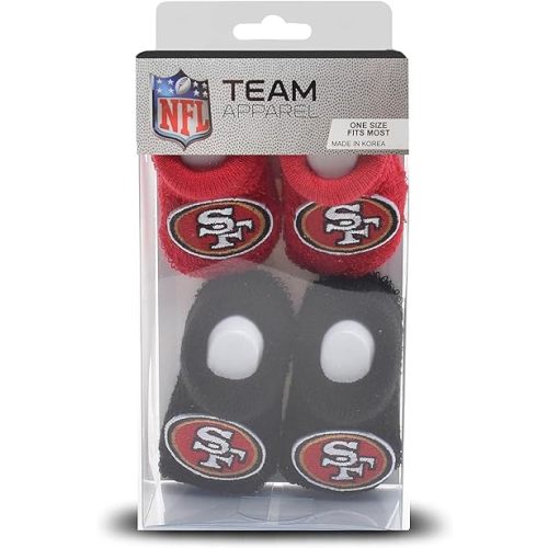 FBF - NFL Team Logo & Colors Infant Bootie Socks 0-12 Months - 2 Pack