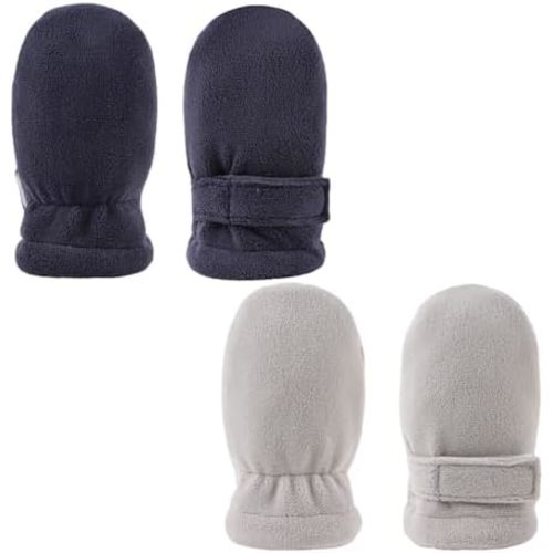 Newborn Baby Mittens Toddler Winter Warm Fleece Lined Gloves No Scratch Adjustable Mitten for Infant Boys Girls