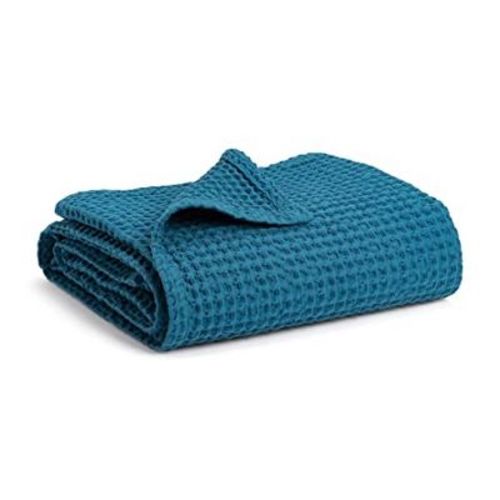 Simka Rose Waffle Baby Blanket, Ocean