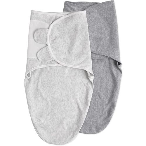 Soarwg Kids Baby Swaddle, Organic Baby Swaddles 0-3 Months, Swaddle Blanket, Swaddle Sack, Adjustable Newborn Infant Swaddle for Boy, Standard 100 by Oeko-TEX, Gray 2 Pack Small