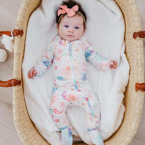 Zip-Up Footie Pajama - Bloom