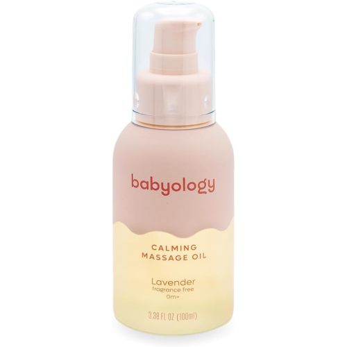 Calming baby oil for Newborn with Baby essential oils - 3,38 Fl. Oz (100ml) - Lavender - Nourishing and Moisturizing Massage for Bonding