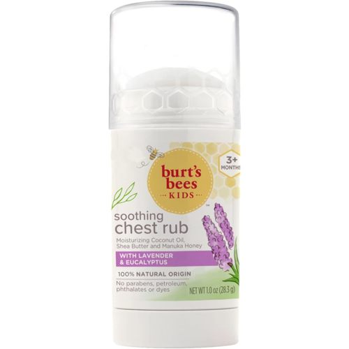 Burt's Bees Kids Chest Rub Stick, Coconut Oil, Shea Butter and Manuka Honey Lavender & Eucalyptus, White, 1 Ounce
