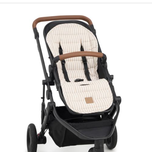 Natural Stripe Universal Linen Pram Liner