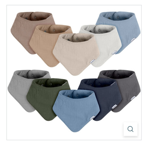 10-Pack Baby Boys Multi Blue Muslin Bandana Bibs – Gerber Childrenswear