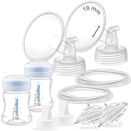 Maymom Pump Parts 19mm Flange for Spectra S2 S1 9 Plus Breastpump Not Original Spectra Replacement Pump Parts S2 Accessories and Flange Duckbill Valve