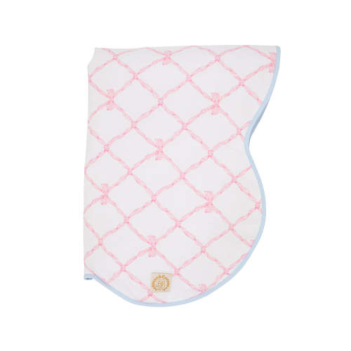 Tummy Time Throw - Belle Meade Bow with Buckhead Blue