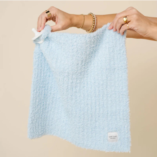 Chenille Blanket - Sky Blue - Mini/Lovey – Lou Lou & Company