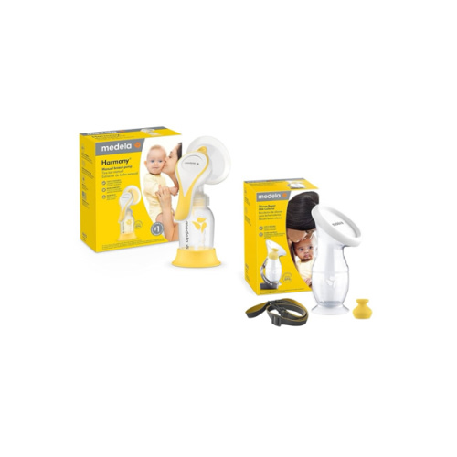 Medela Manual Breast Pump Set - Perfect Pair Bundle, Includes Harmony Manual Breast Pump & Silicone Breastmilk Collector