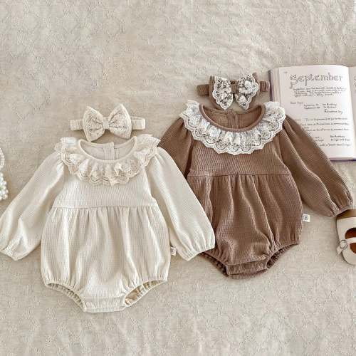2pcs Lace Romper Set