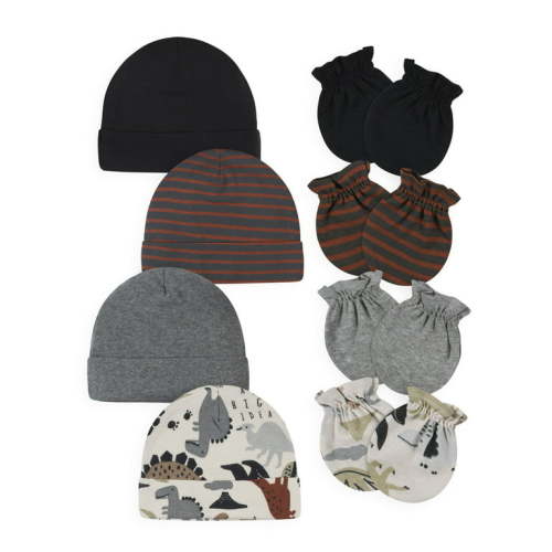 Gerber Baby Boy Caps & Mittens Set, 8-Piece