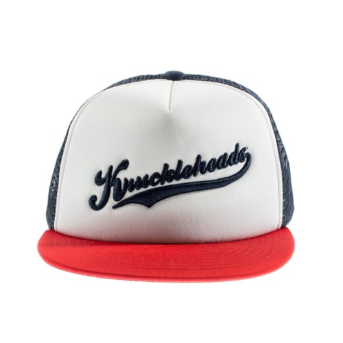 Red Navy Kids Hat - with Velcro Closure