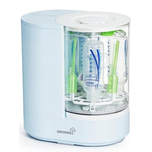 GROWNSY Baby Bottle Washer, Bottle Washer and Sterilizer and Dryer, Effortless Washing Machine for Bottle Cleaner, Pump Parts, Pacifiers - Wash, Sterilize and Dry with One Touch (Blue)
