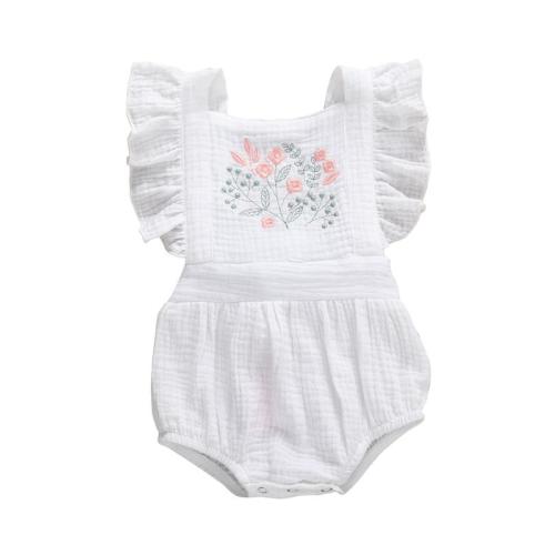THEA Embroidered Ruffle Romper - Hazel & Bo (6-12M)