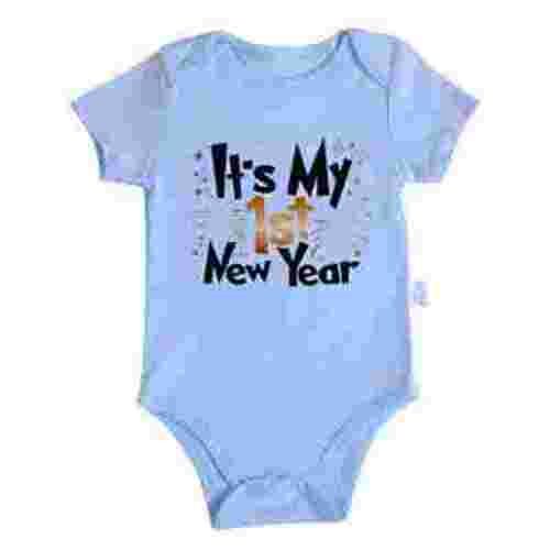 Baby Boys Romper My First Christmas Baby Boy Outfit New Year Cute Casual Jumpsuit Letter Print Boy Girl Bodysuit Light Blue 0-3 Months