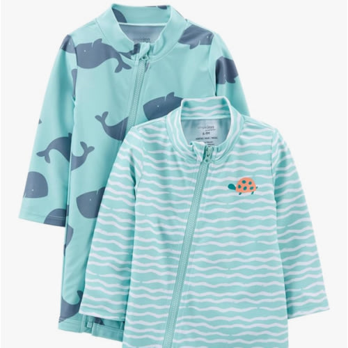 Simple Joys by Carter's Baby-Boys 2-Pack 1-Piece Zip Rashguards