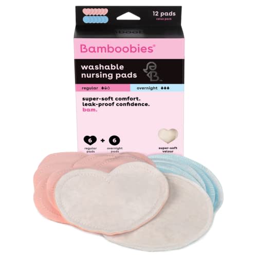 Bamboobies Women’s Nursing Pads, 12 Pads