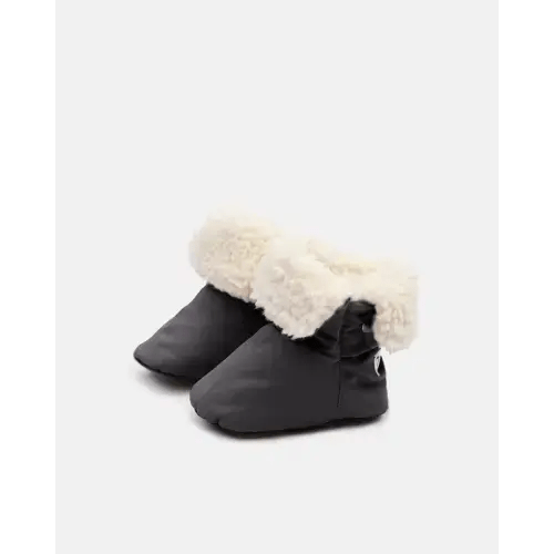 Baby Booties - Benji Sherpa (black, 12-24 mo)