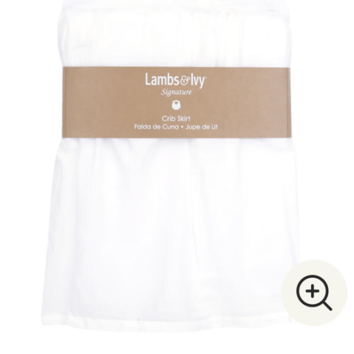 Signature White Voile Ruffled Crib Skirt